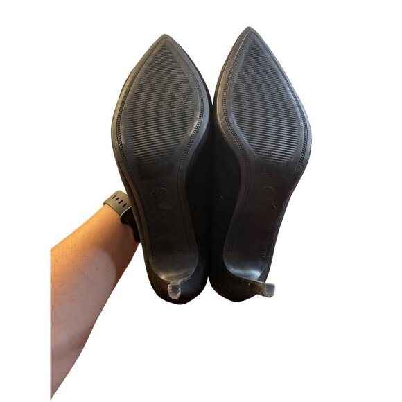 A New Day Black Pointed Toe High Heel Pumps SZ 9 - Picture 5 of 10